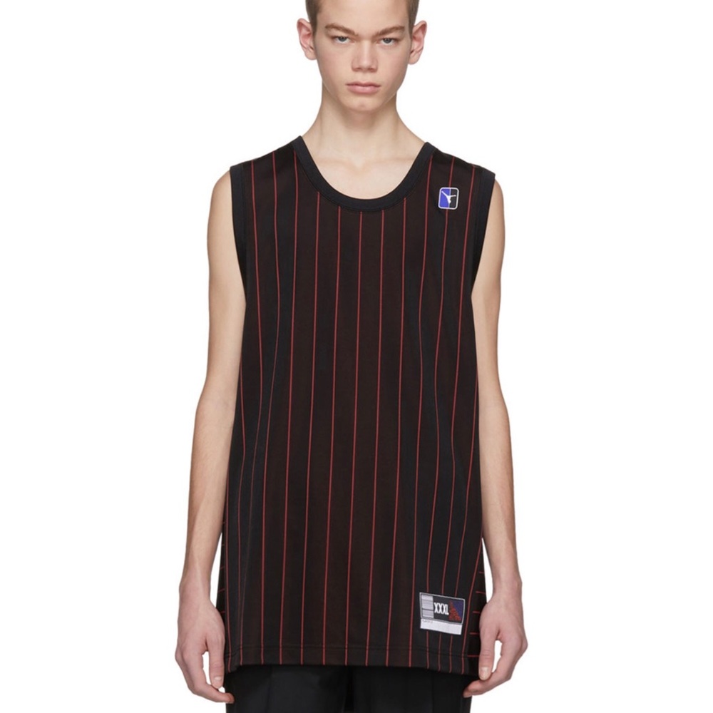 Alexander Wang Pinstripe Jersey Athletic Tank